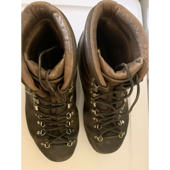 Vintage VASQUE‎ Professional Mountain Hiking Boots Men\'s 10 1/2 Brown main image 11